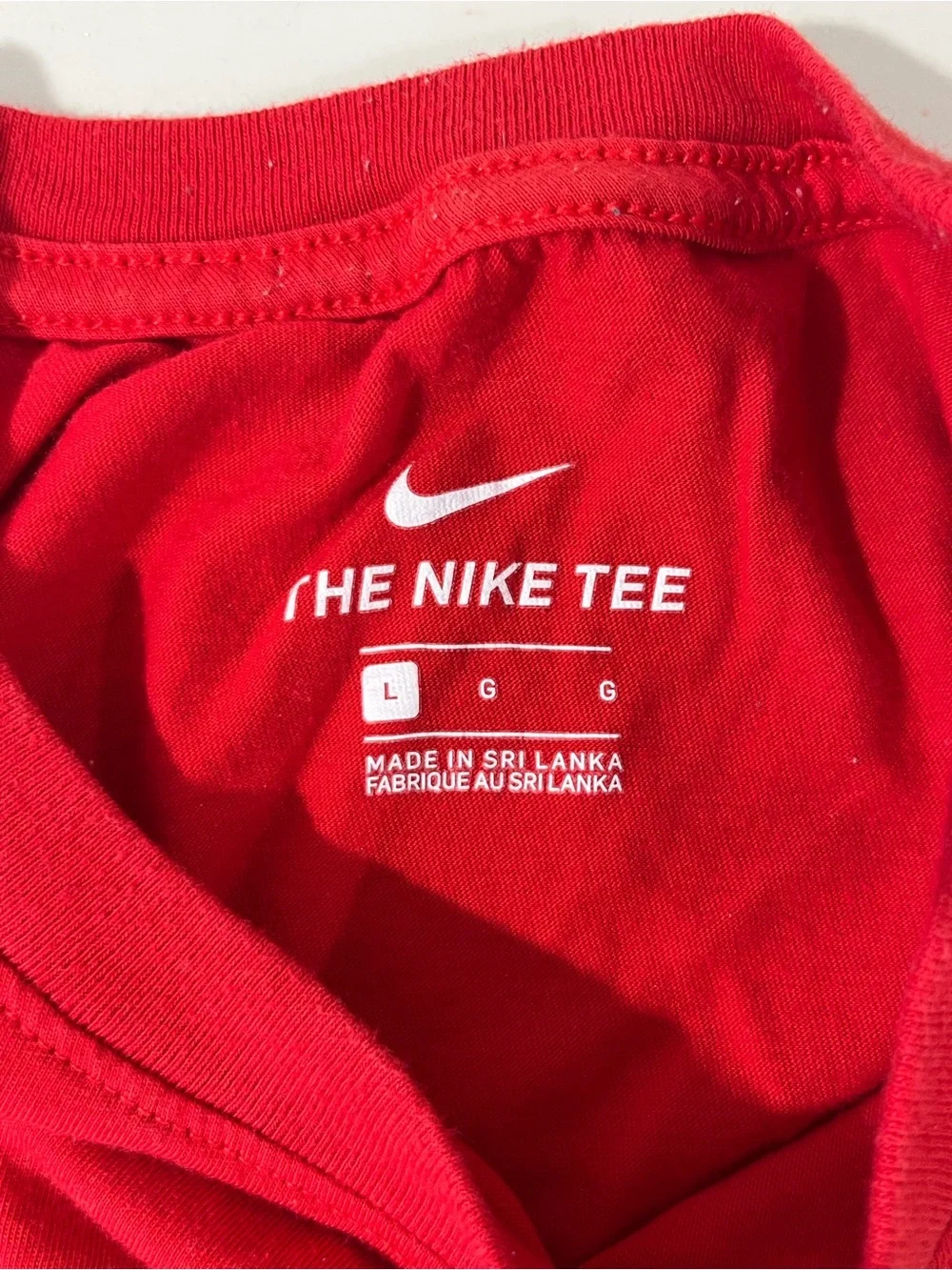 Nike Red Tee with White Noodle Cup Graphic